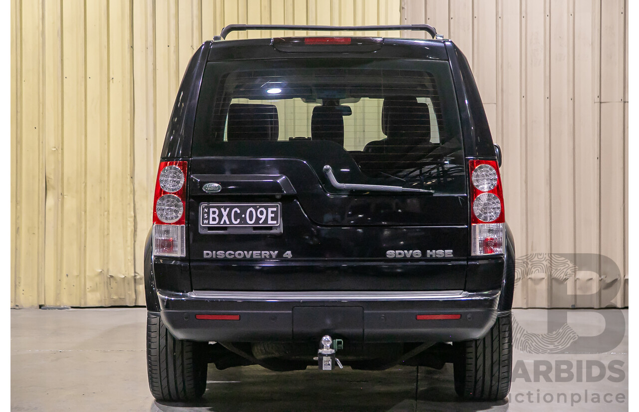 2/2012 Land Rover Discovery 4 3.0 SDV6 HSE MY12 4d Wagon Black Twin Turbo Diesel V6 3.0L - 7 Seater