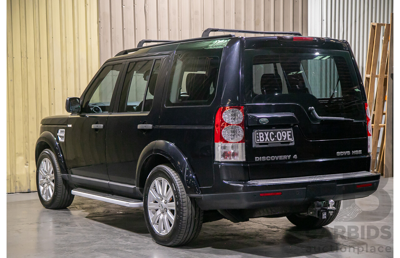 2/2012 Land Rover Discovery 4 3.0 SDV6 HSE MY12 4d Wagon Black Twin Turbo Diesel V6 3.0L - 7 Seater