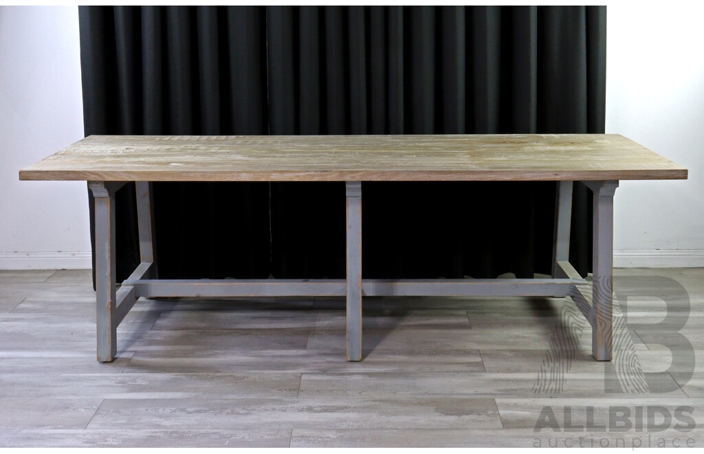Rustic Timber Farmhouse Style Dining Table