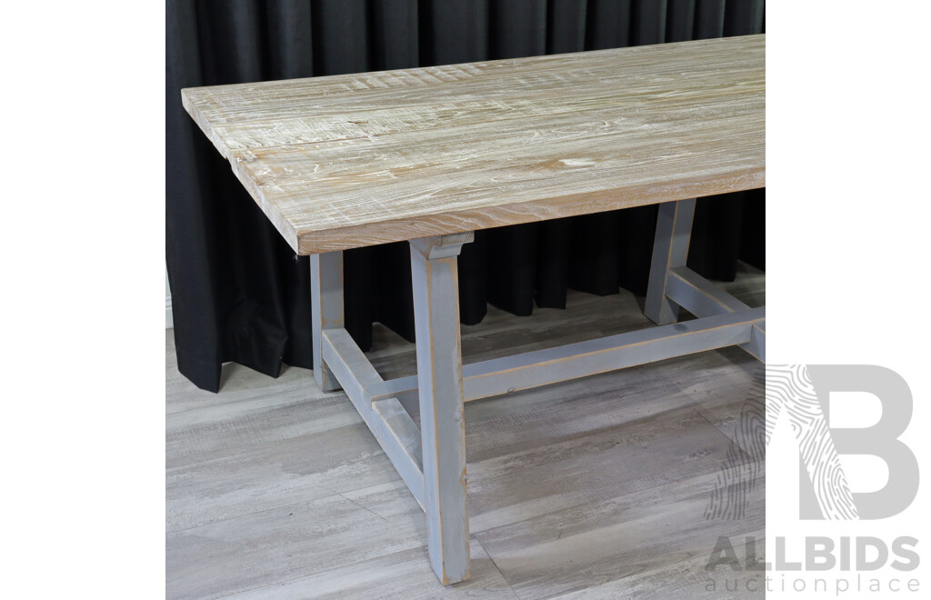 Rustic Timber Farmhouse Style Dining Table