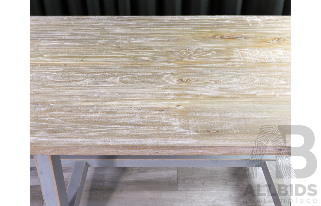 Rustic Timber Farmhouse Style Dining Table