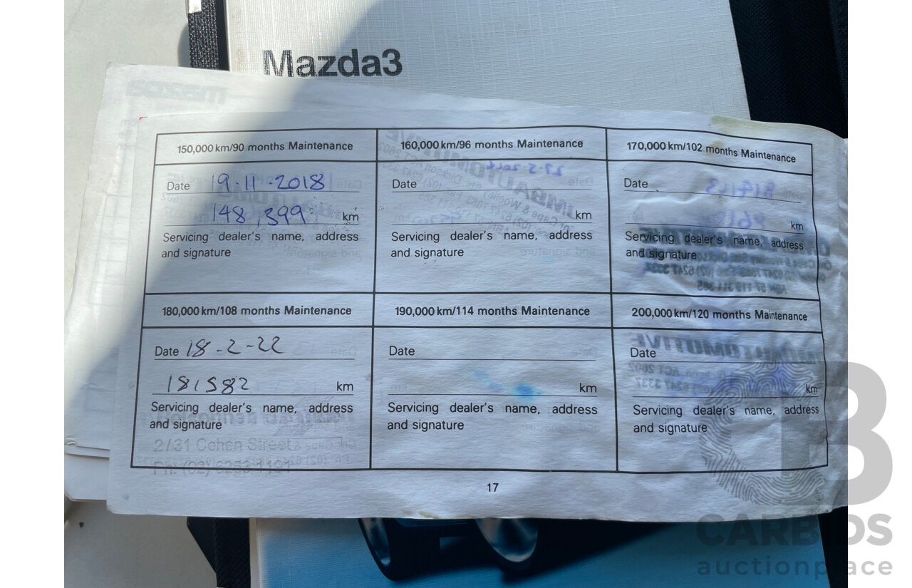 11/05 Mazda Mazda3 MAXX SPORT FWD BK 4D Sedan Blue 2.0L