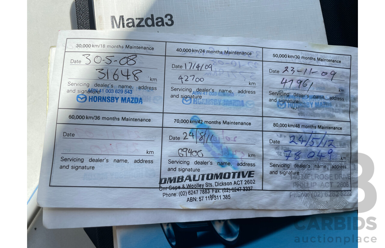 11/05 Mazda Mazda3 MAXX SPORT FWD BK 4D Sedan Blue 2.0L