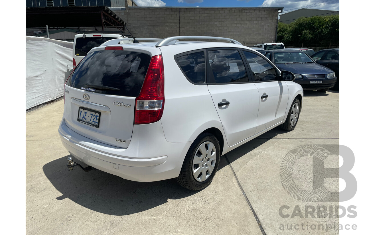 07/12 Hyundai I30 cw SX 1.6 CRDi FWD FD MY12 4D Wagon White 1.6L