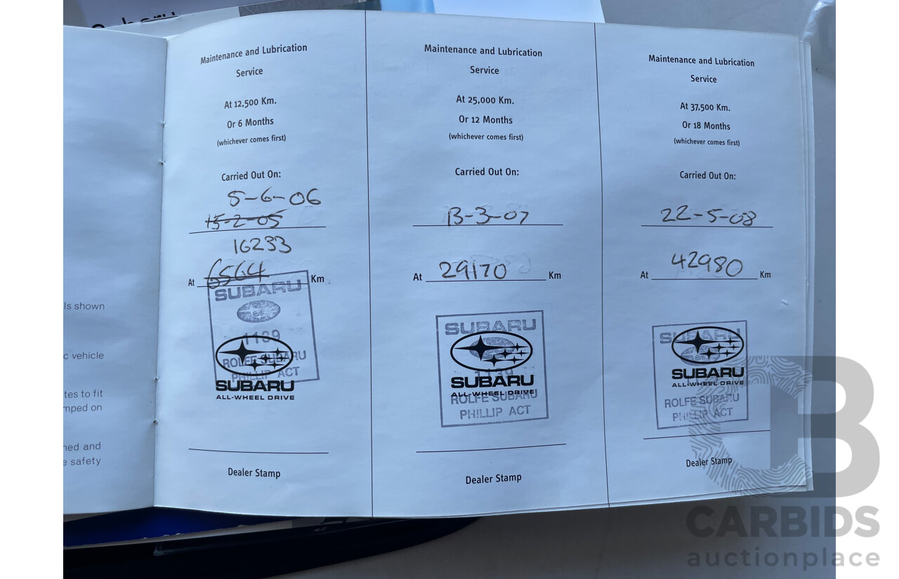 06/05 Subaru Outback 2.5i PREMIUM AWD AWD MY05 4D Wagon White 2.5L