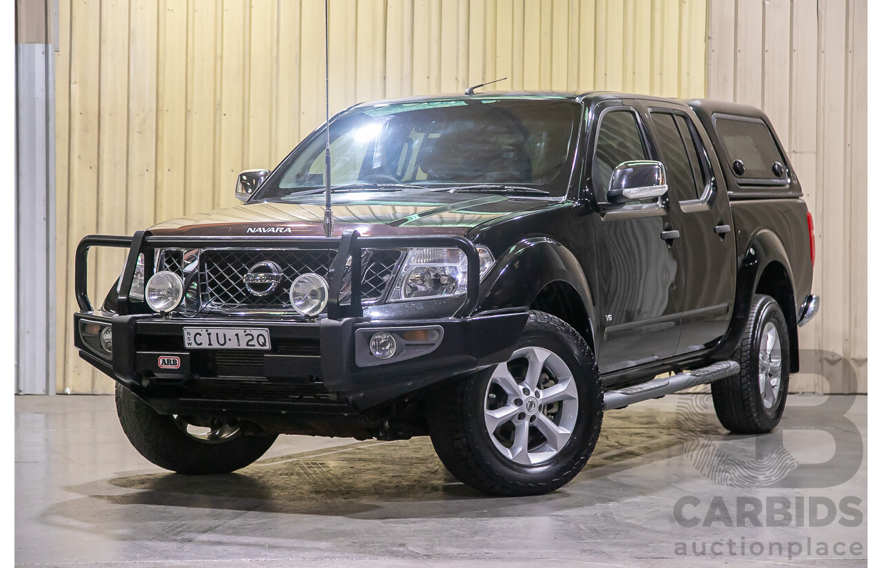 1/2012 Nissan Navara ST-X 550 (4x4) D40 MY12 Dual Cab Utility Black Turbo Diesel V6 3.0L
