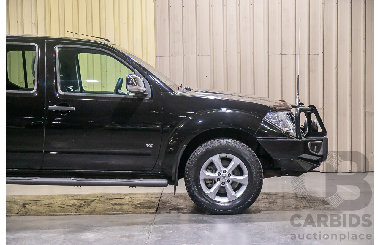 1/2012 Nissan Navara ST-X 550 (4x4) D40 MY12 Dual Cab Utility Black Turbo Diesel V6 3.0L