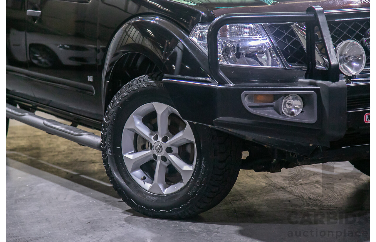 1/2012 Nissan Navara ST-X 550 (4x4) D40 MY12 Dual Cab Utility Black Turbo Diesel V6 3.0L