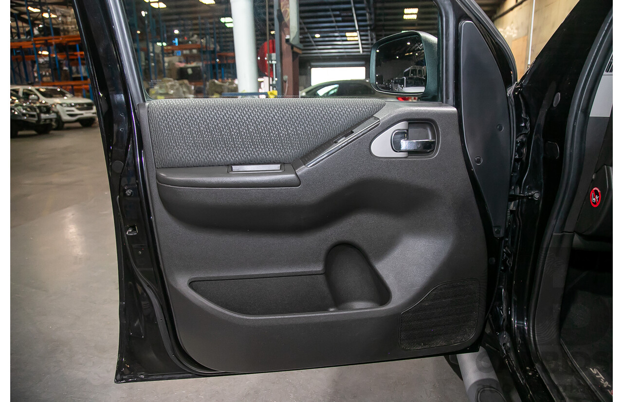 1/2012 Nissan Navara ST-X 550 (4x4) D40 MY12 Dual Cab Utility Black Turbo Diesel V6 3.0L