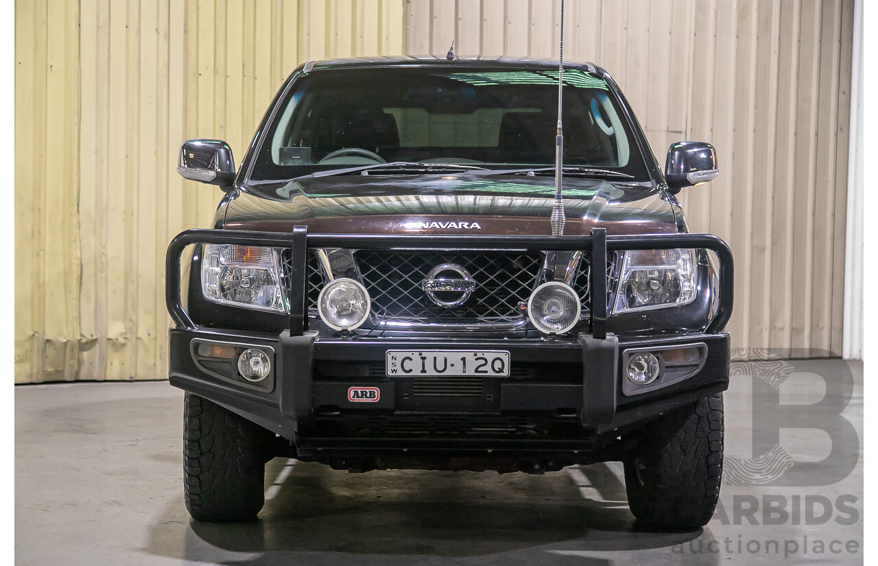 1/2012 Nissan Navara ST-X 550 (4x4) D40 MY12 Dual Cab Utility Black Turbo Diesel V6 3.0L