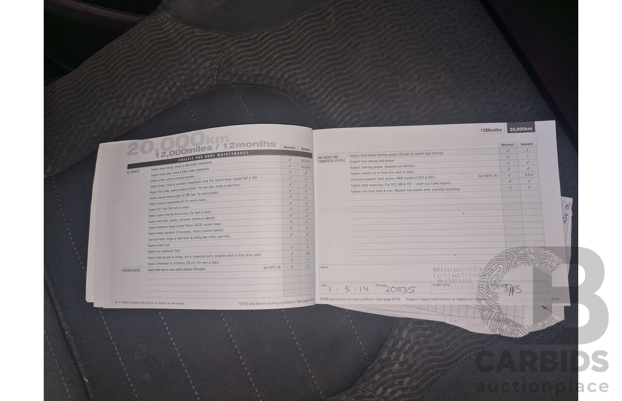 1/2012 Nissan Navara ST-X 550 (4x4) D40 MY12 Dual Cab Utility Black Turbo Diesel V6 3.0L