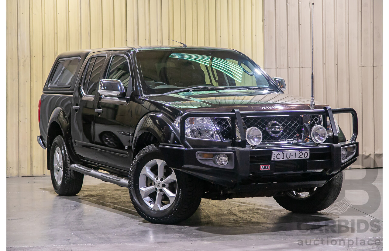 1/2012 Nissan Navara ST-X 550 (4x4) D40 MY12 Dual Cab Utility Black Turbo Diesel V6 3.0L