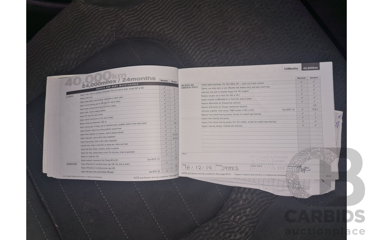 1/2012 Nissan Navara ST-X 550 (4x4) D40 MY12 Dual Cab Utility Black Turbo Diesel V6 3.0L