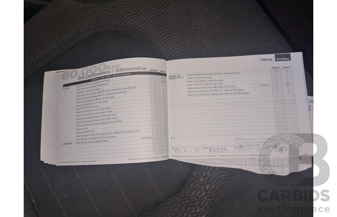 1/2012 Nissan Navara ST-X 550 (4x4) D40 MY12 Dual Cab Utility Black Turbo Diesel V6 3.0L