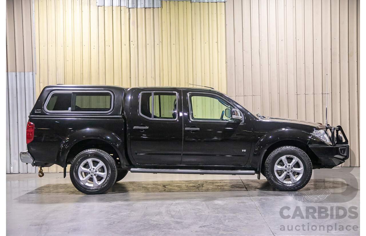 1/2012 Nissan Navara ST-X 550 (4x4) D40 MY12 Dual Cab Utility Black Turbo Diesel V6 3.0L