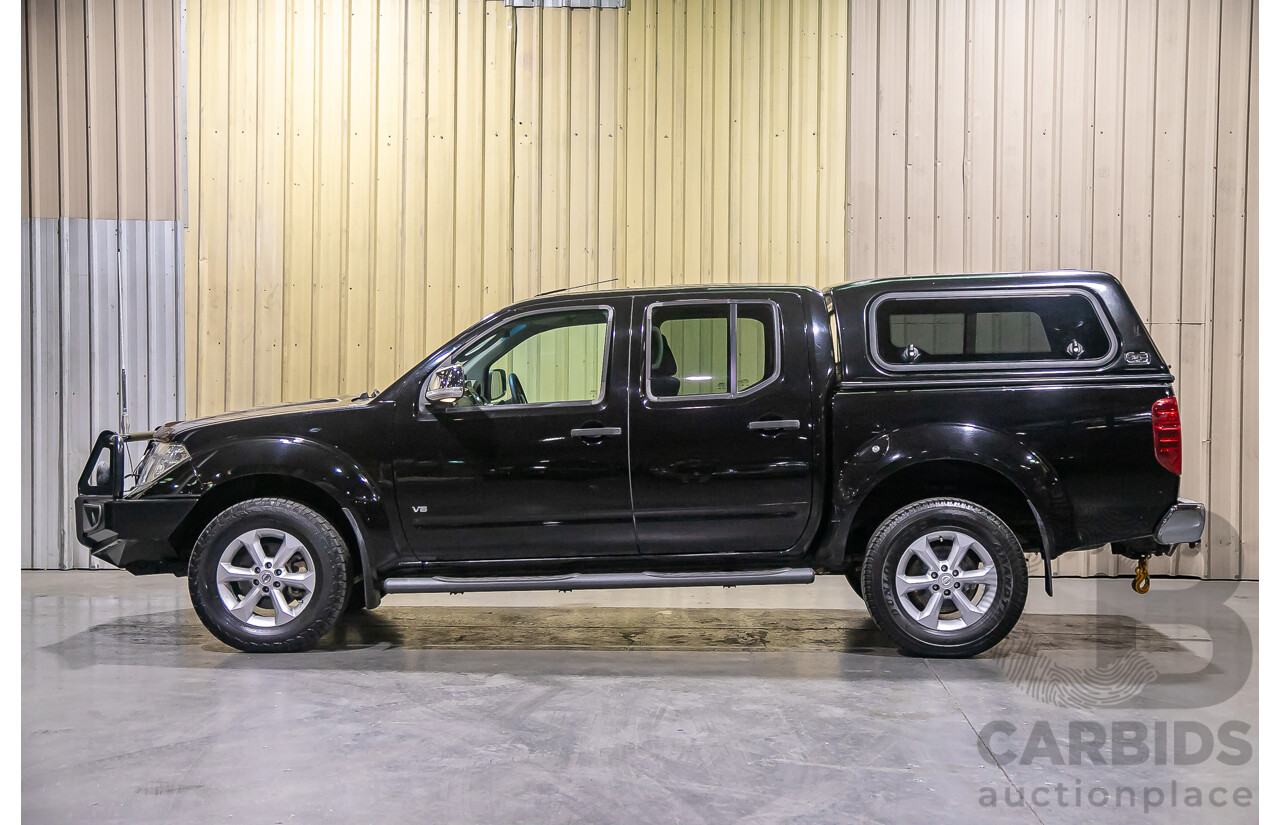 1/2012 Nissan Navara ST-X 550 (4x4) D40 MY12 Dual Cab Utility Black Turbo Diesel V6 3.0L