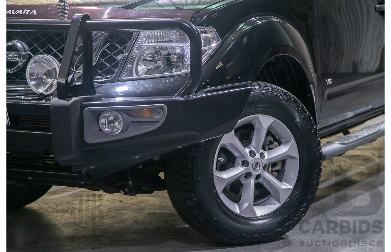 1/2012 Nissan Navara ST-X 550 (4x4) D40 MY12 Dual Cab Utility Black Turbo Diesel V6 3.0L