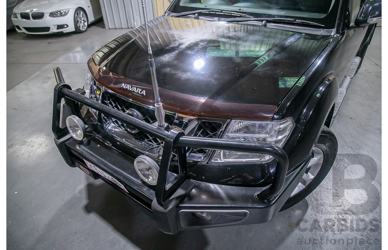 1/2012 Nissan Navara ST-X 550 (4x4) D40 MY12 Dual Cab Utility Black Turbo Diesel V6 3.0L