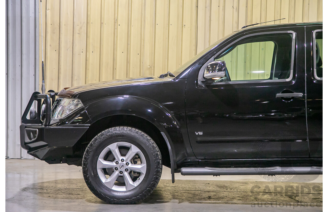 1/2012 Nissan Navara ST-X 550 (4x4) D40 MY12 Dual Cab Utility Black Turbo Diesel V6 3.0L