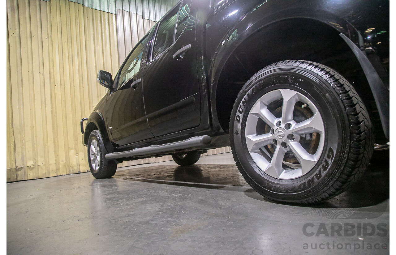 1/2012 Nissan Navara ST-X 550 (4x4) D40 MY12 Dual Cab Utility Black Turbo Diesel V6 3.0L
