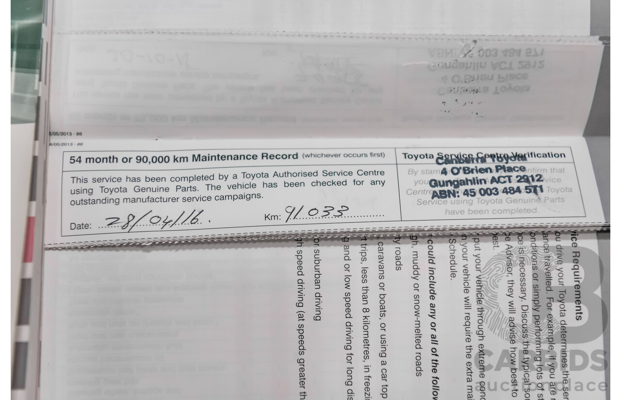 07/13 Toyota 86 GT RWD ZN6 2D Coupe White 2.0L