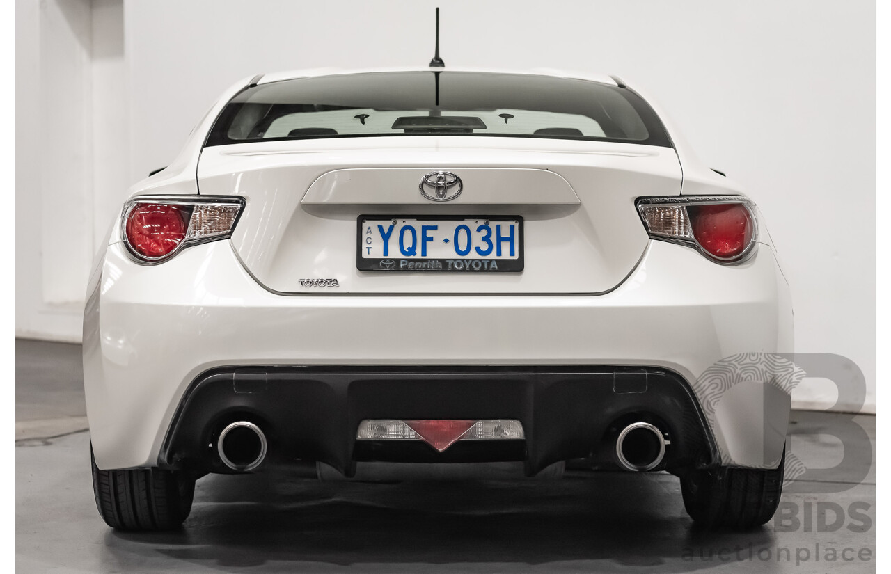 07/13 Toyota 86 GT RWD ZN6 2D Coupe White 2.0L
