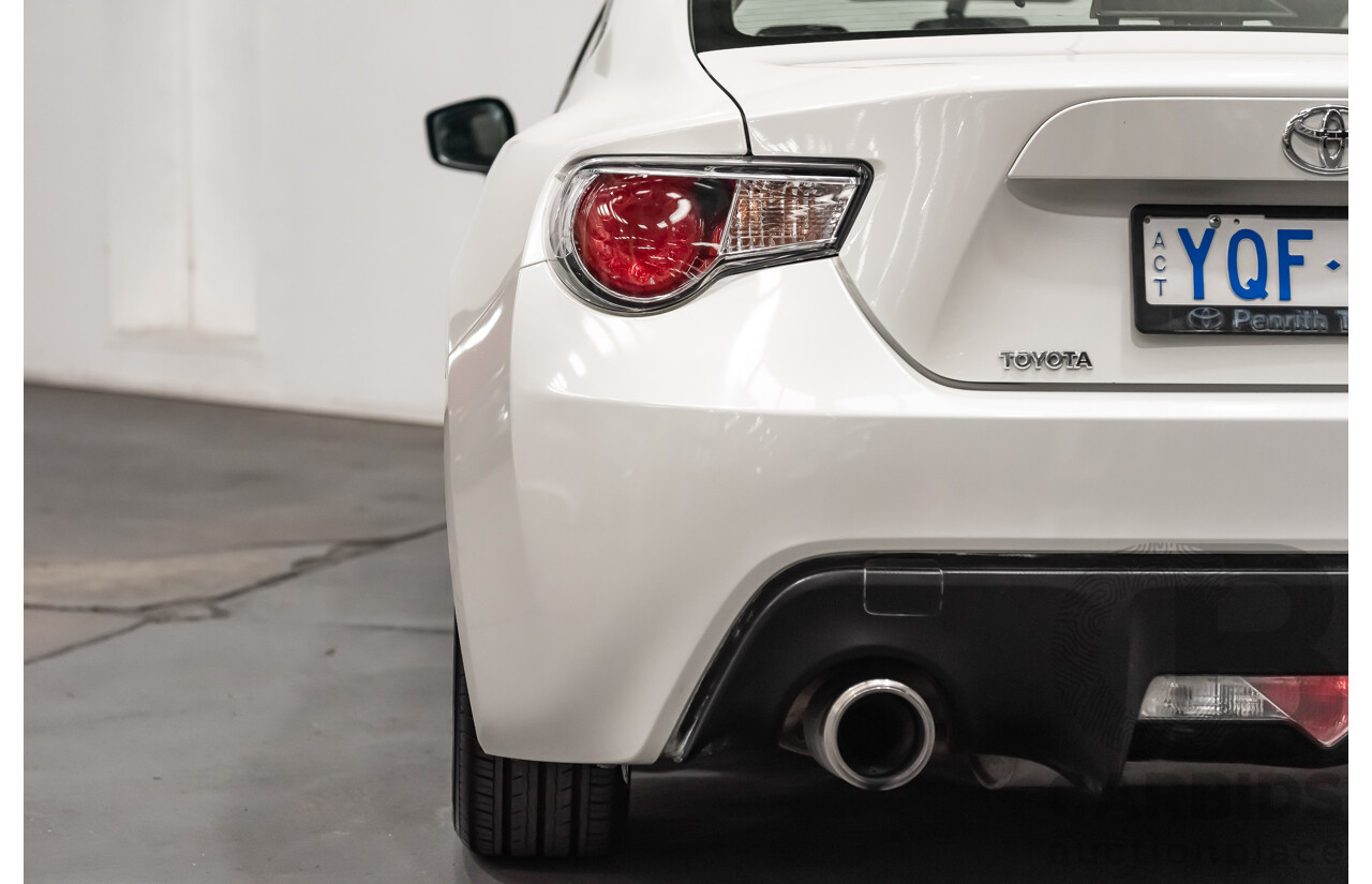 07/13 Toyota 86 GT RWD ZN6 2D Coupe White 2.0L