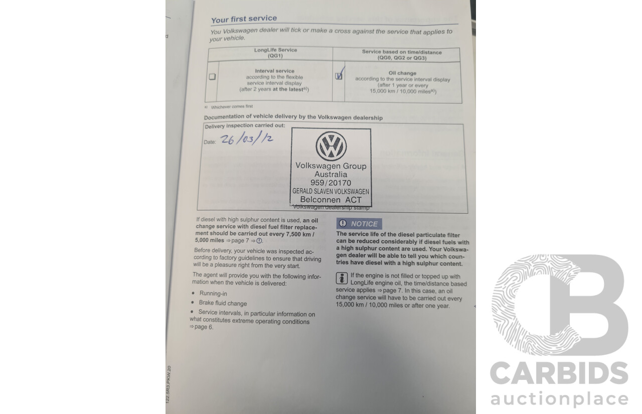 3/2012 Volkswagen Tiguan 132 TSI Pacific (AWD) 5NC MY12 4d Wagon Black Turbo 2.0L