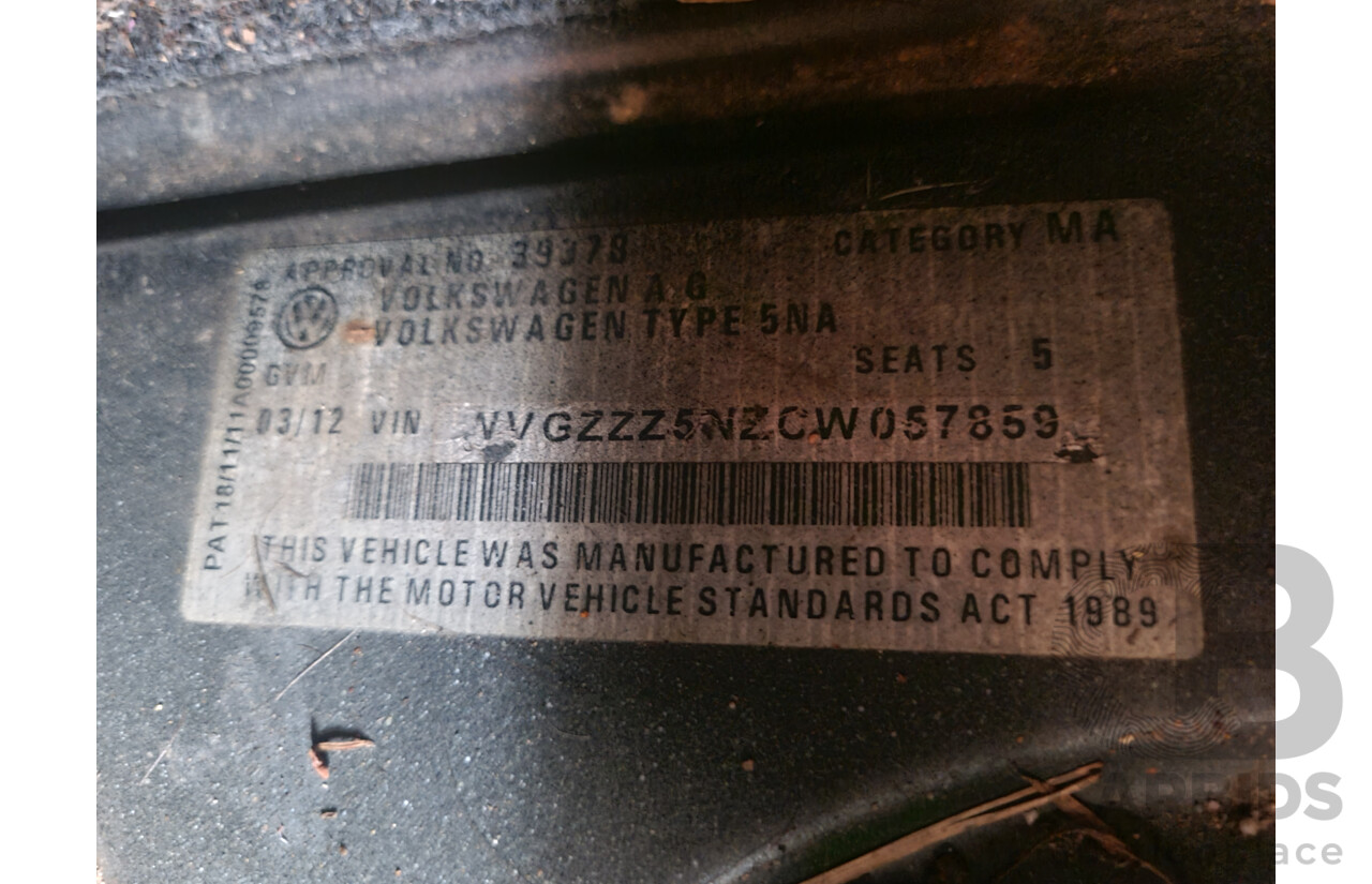 3/2012 Volkswagen Tiguan 132 TSI Pacific (AWD) 5NC MY12 4d Wagon Black Turbo 2.0L