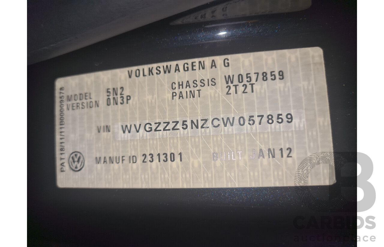 3/2012 Volkswagen Tiguan 132 TSI Pacific (AWD) 5NC MY12 4d Wagon Black Turbo 2.0L