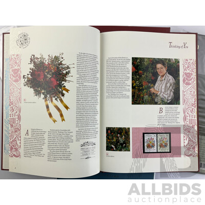 Australian 'The Collection' Stamp Albums, Years 1990, 91, 92, Face Value Over $110