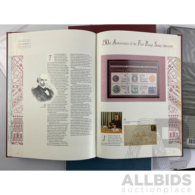 Australian 'The Collection' Stamp Albums, Years 1990, 91, 92, Face Value Over $110