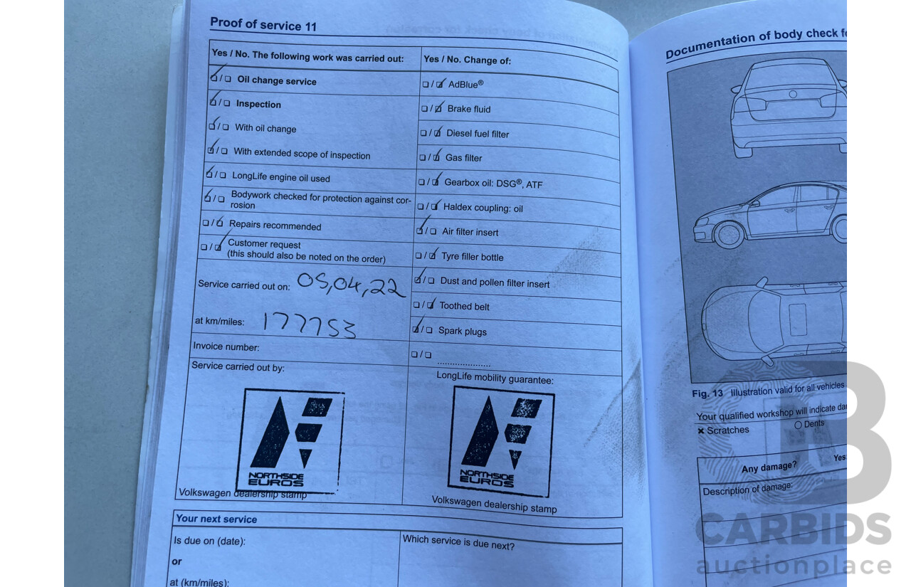 04/13 Volkswagen Golf 90 TSI FWD AU 5D Hatchback White 1.4L