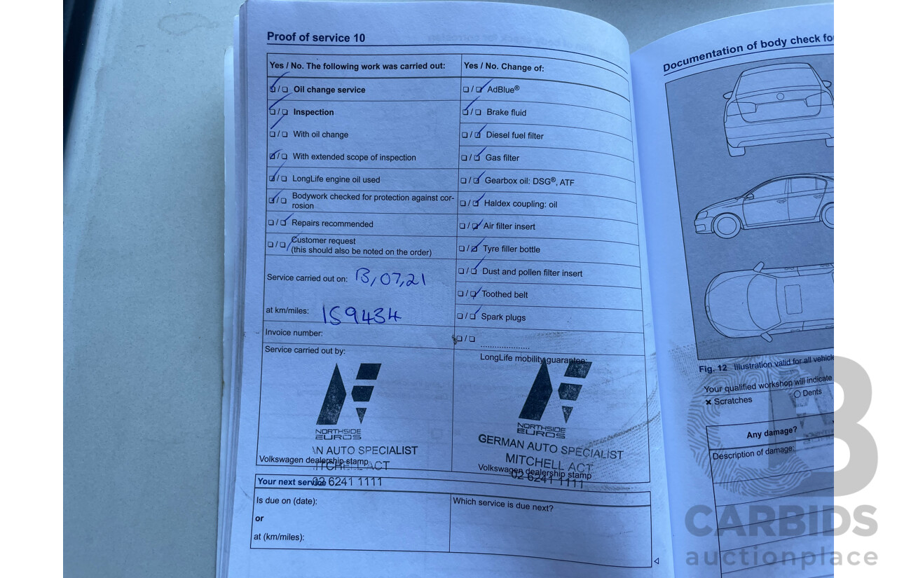 04/13 Volkswagen Golf 90 TSI FWD AU 5D Hatchback White 1.4L