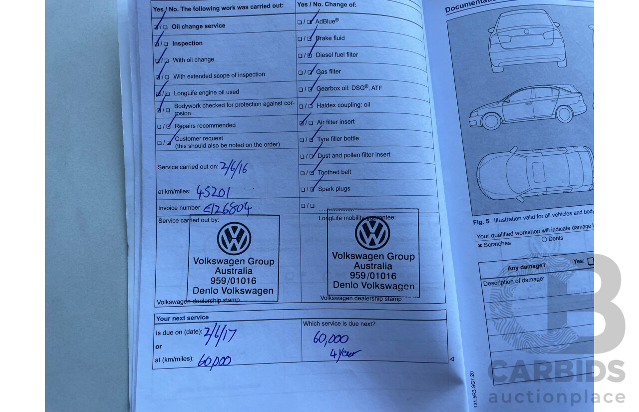 04/13 Volkswagen Golf 90 TSI FWD AU 5D Hatchback White 1.4L