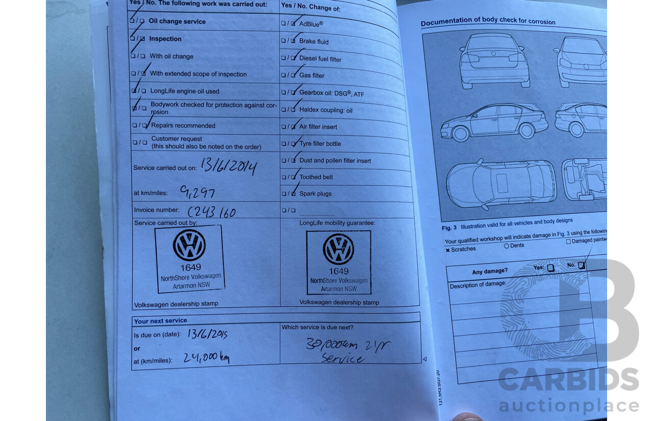 04/13 Volkswagen Golf 90 TSI FWD AU 5D Hatchback White 1.4L