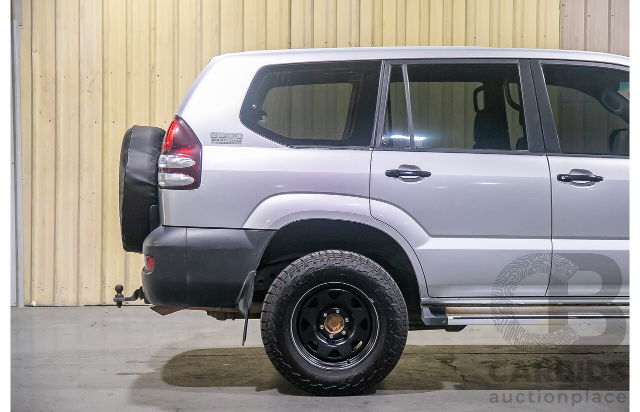 4/2004 Toyota Landcruiser Prado GX (4x4) KZJ120R 4d Wagon Silver Turbo Diesel 3.0L