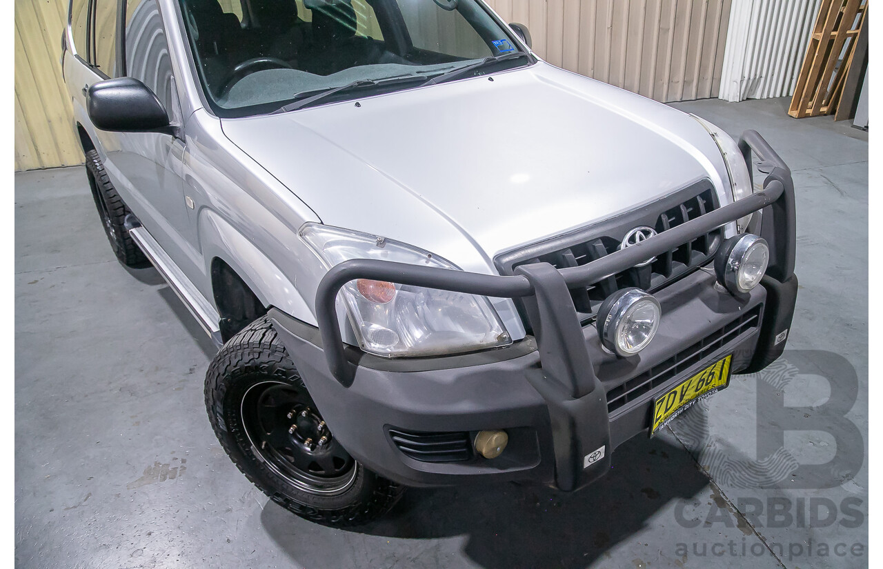 4/2004 Toyota Landcruiser Prado GX (4x4) KZJ120R 4d Wagon Silver Turbo Diesel 3.0L