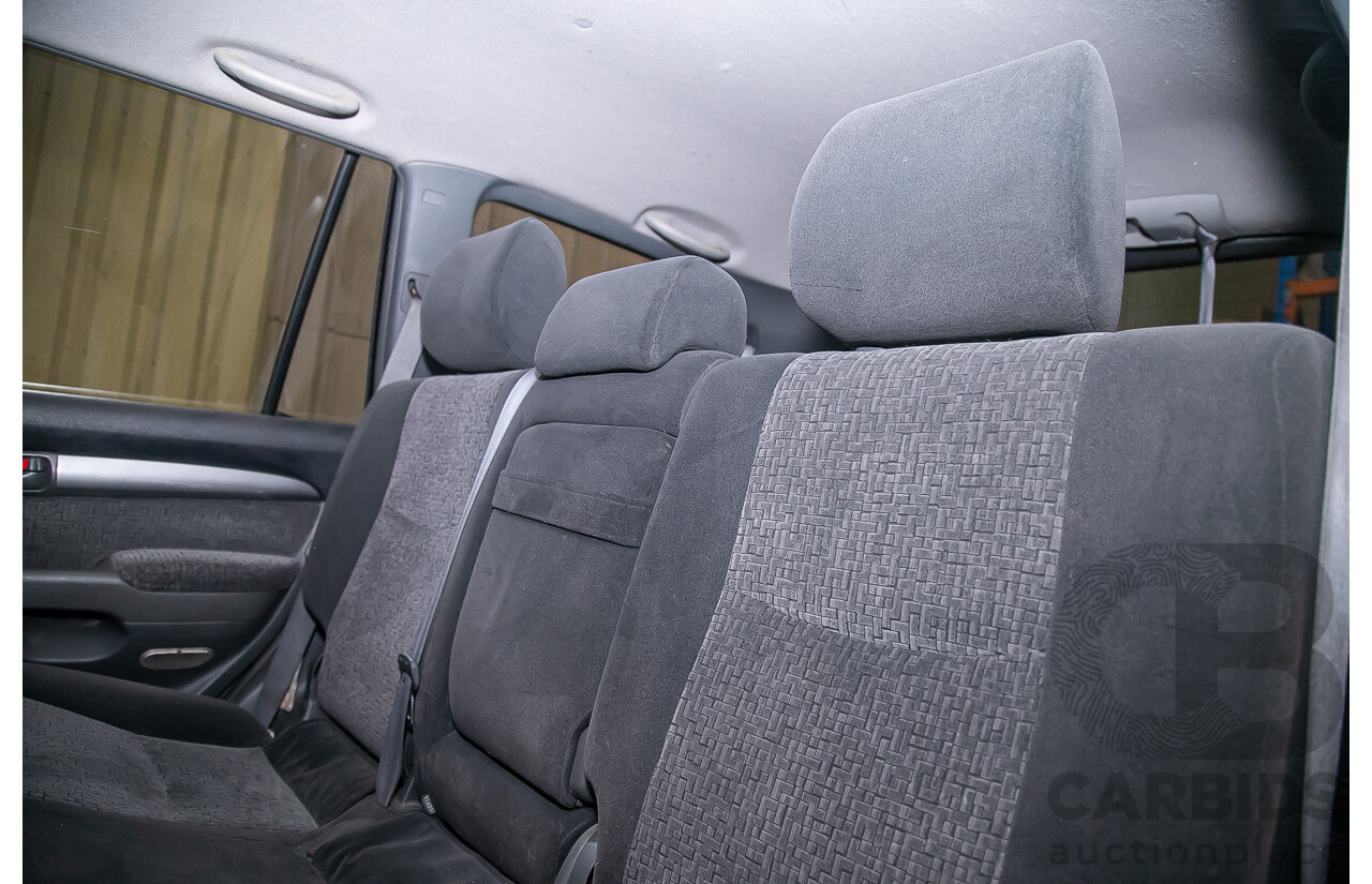 4/2004 Toyota Landcruiser Prado GX (4x4) KZJ120R 4d Wagon Silver Turbo Diesel 3.0L