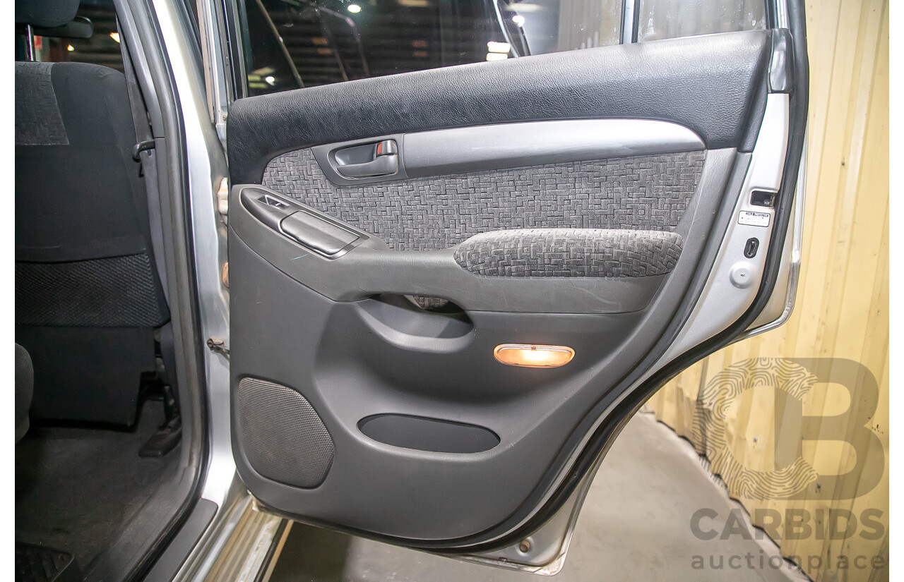 4/2004 Toyota Landcruiser Prado GX (4x4) KZJ120R 4d Wagon Silver Turbo Diesel 3.0L