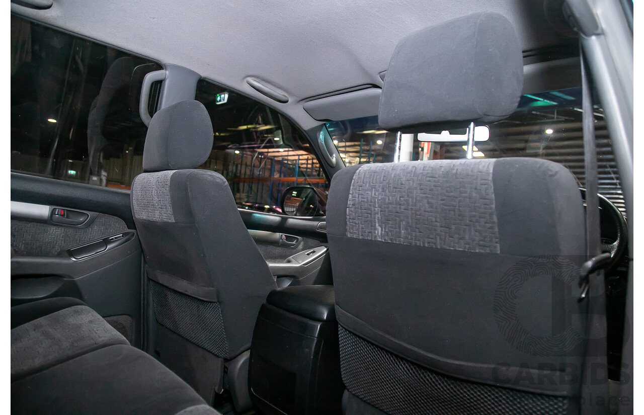 4/2004 Toyota Landcruiser Prado GX (4x4) KZJ120R 4d Wagon Silver Turbo Diesel 3.0L