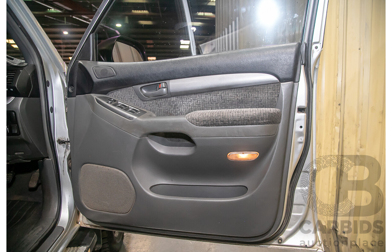 4/2004 Toyota Landcruiser Prado GX (4x4) KZJ120R 4d Wagon Silver Turbo Diesel 3.0L