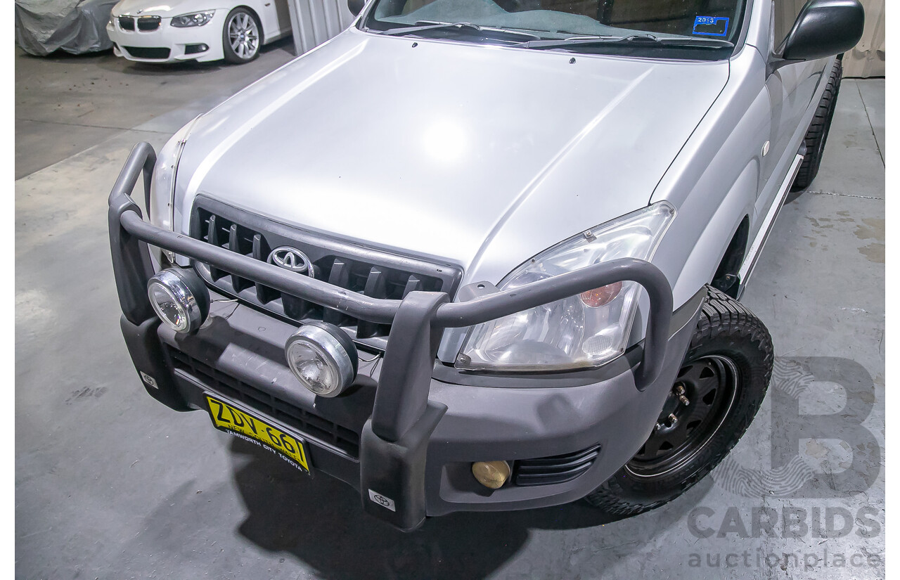 4/2004 Toyota Landcruiser Prado GX (4x4) KZJ120R 4d Wagon Silver Turbo Diesel 3.0L