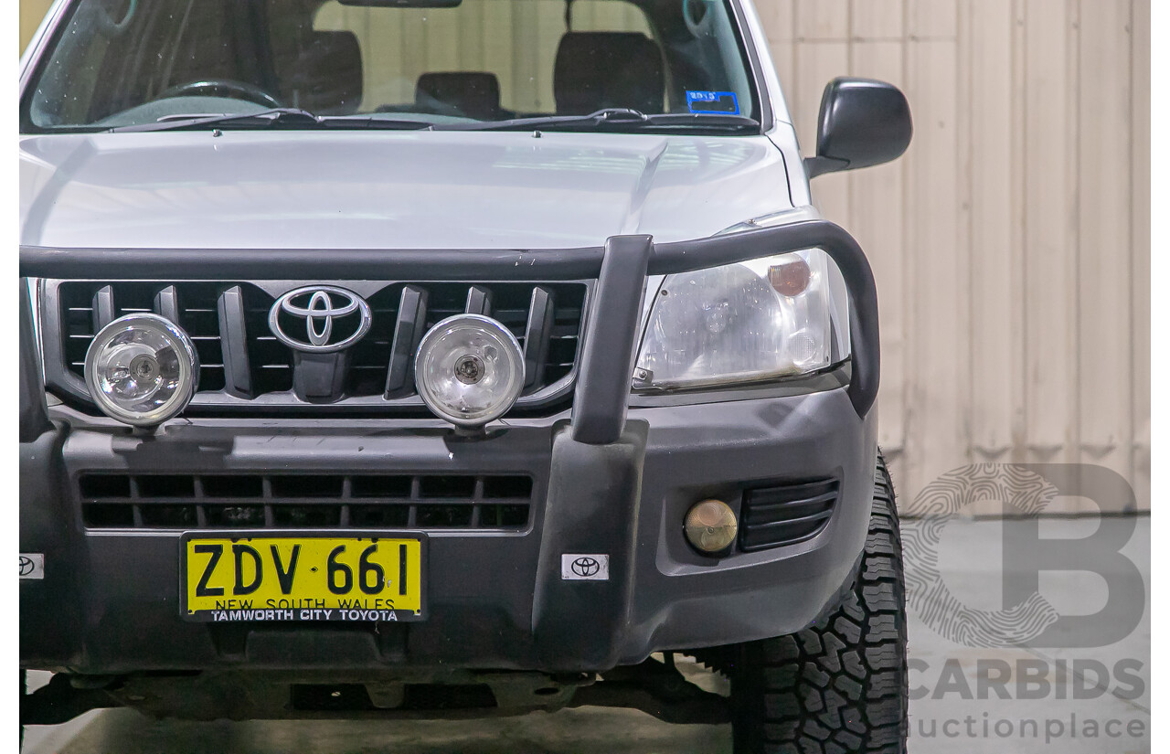 4/2004 Toyota Landcruiser Prado GX (4x4) KZJ120R 4d Wagon Silver Turbo Diesel 3.0L