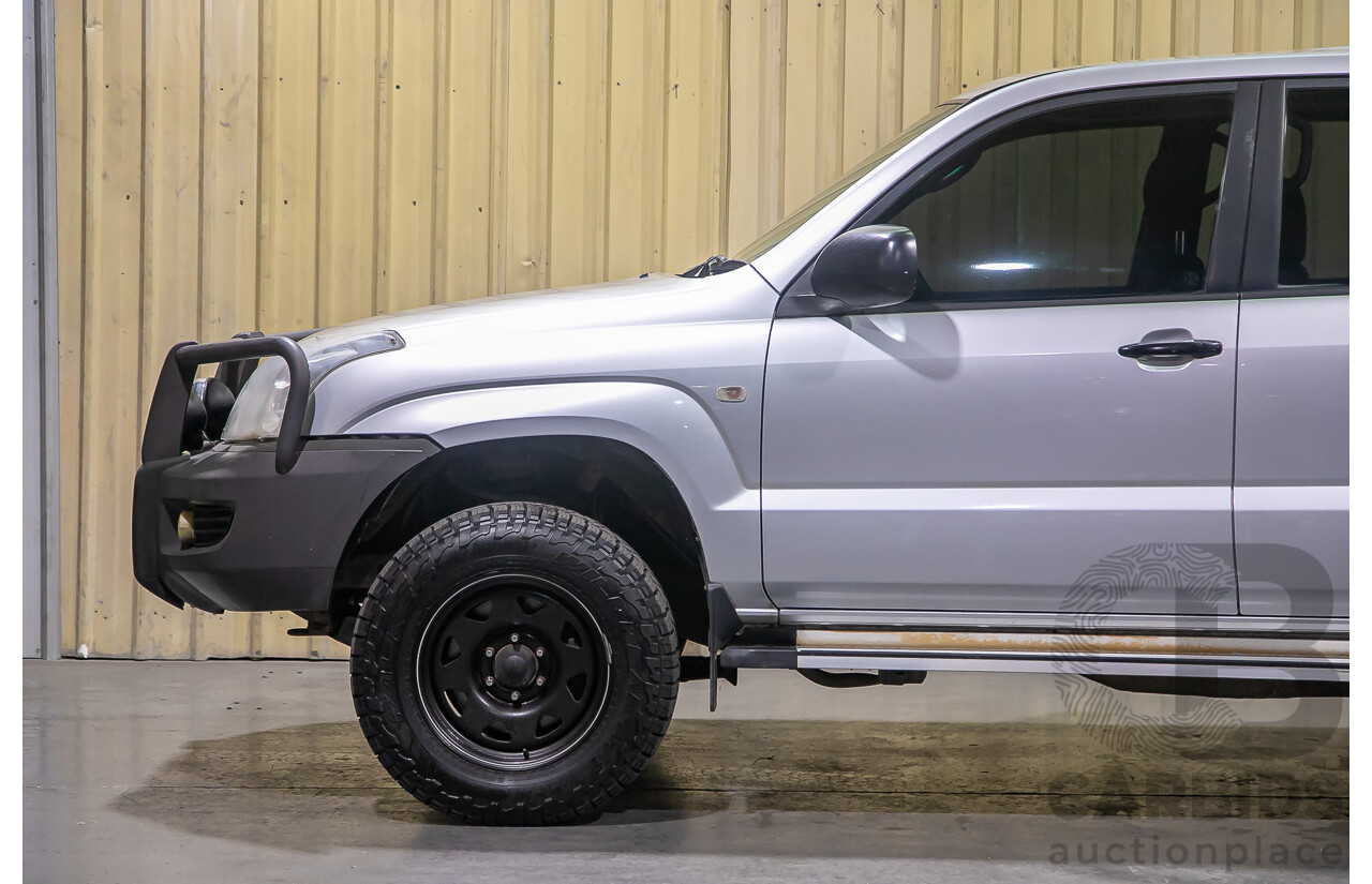4/2004 Toyota Landcruiser Prado GX (4x4) KZJ120R 4d Wagon Silver Turbo Diesel 3.0L