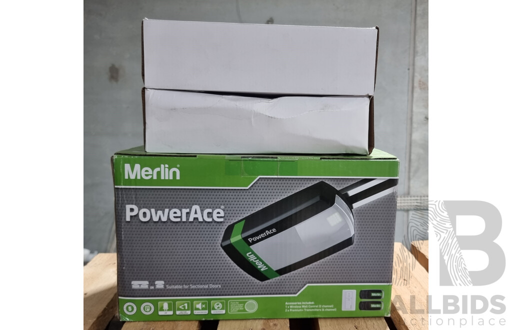 MERLIN PowerAce Sectional Garage Door Opener with 2 x Universal Covers