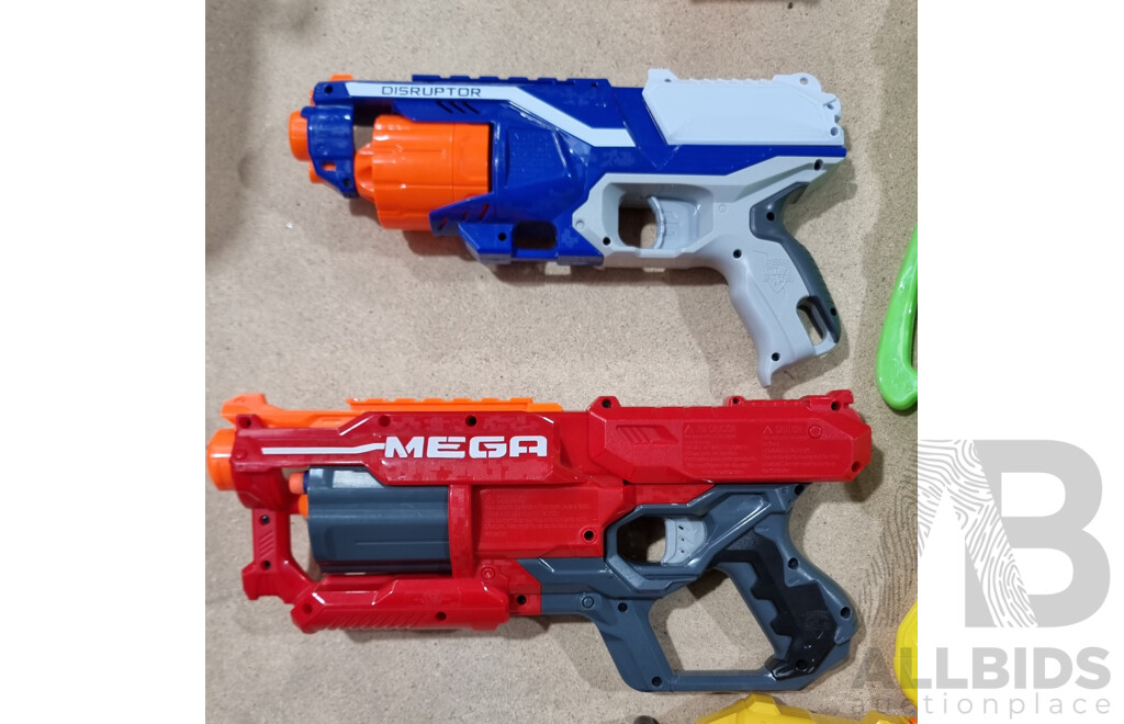 Collection of NERF Guns, Attachements and Accessories with a RC Helicopter