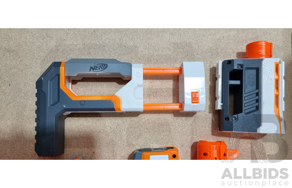 Collection of NERF Guns, Attachements and Accessories with a RC Helicopter