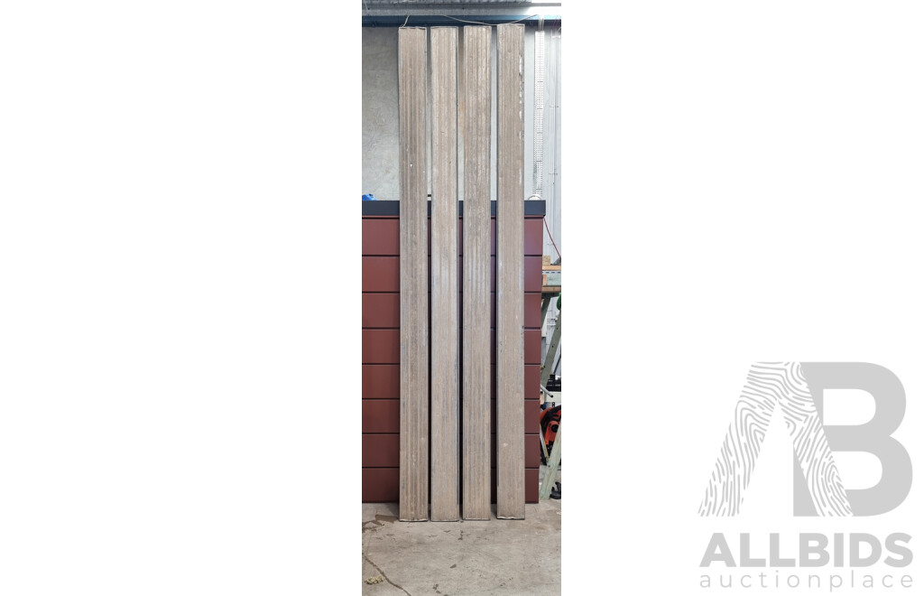 Pair of 2.7m Trestle Ladders with 6 X Work Platforms