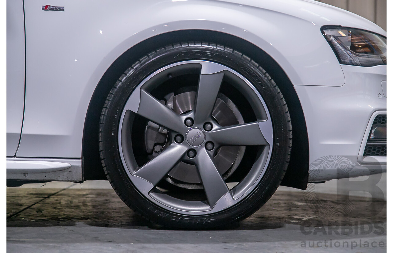 8/2013 Audi A4 2.0 TFSI Quattro (AWD) S-Line Pack B8 (8K) MY13 4d Sedan White Turbo 2.0L